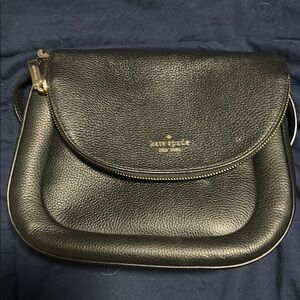 Kate Spade Black Crossbody Bag with Gold Hardware